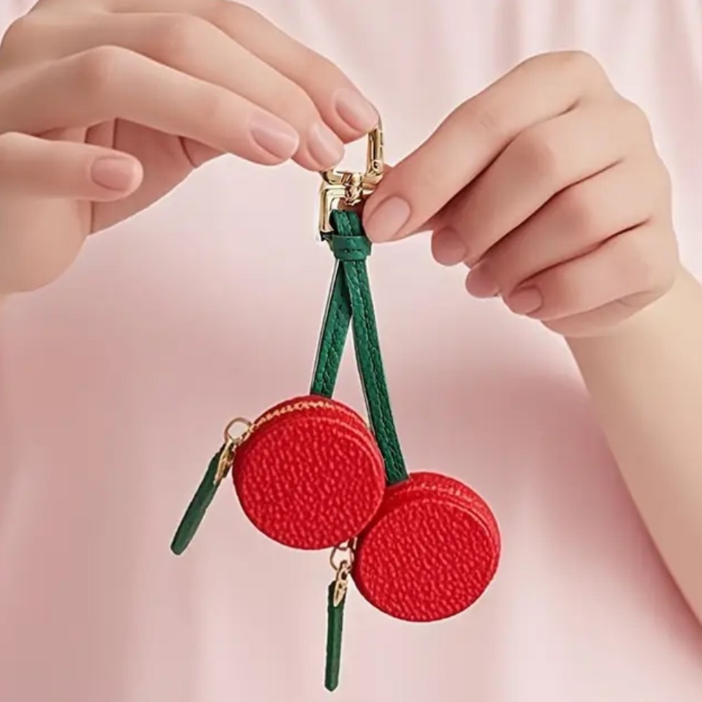 CHERRY Mini Coin Purse Keychain